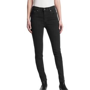 NWT Frye Addie Mid Rise Black Skinny Jeans 26
